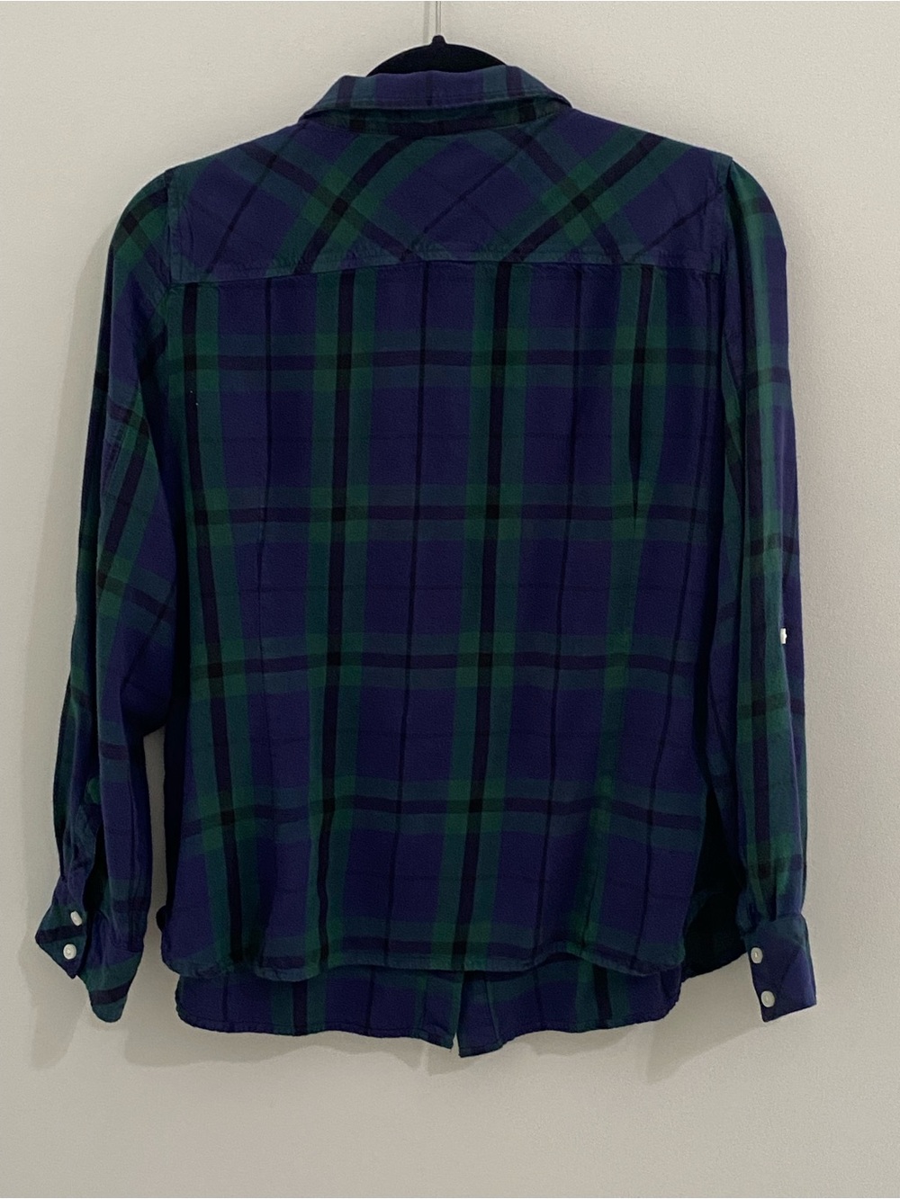Tommy Hilfiger Blackwatch Plaid Button Down Shirt Women's XL - Picture 2 of 6